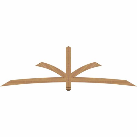 Ekena Millwork Davenport Timber Gable Bracket, Western Red Cedar, 96"W x 28"H x 3 1/2"D x 3 1/2"F, 7/12 Pitch GBW096X28X0404DAV00SWR